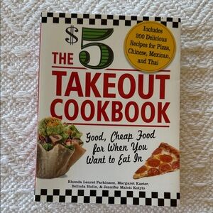 The $5 Takeout Book Recipe Cookbook Dorm Gift, Starving Student gift basket